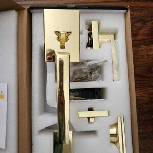 Front Door Handle Set - Polished Brass NEW